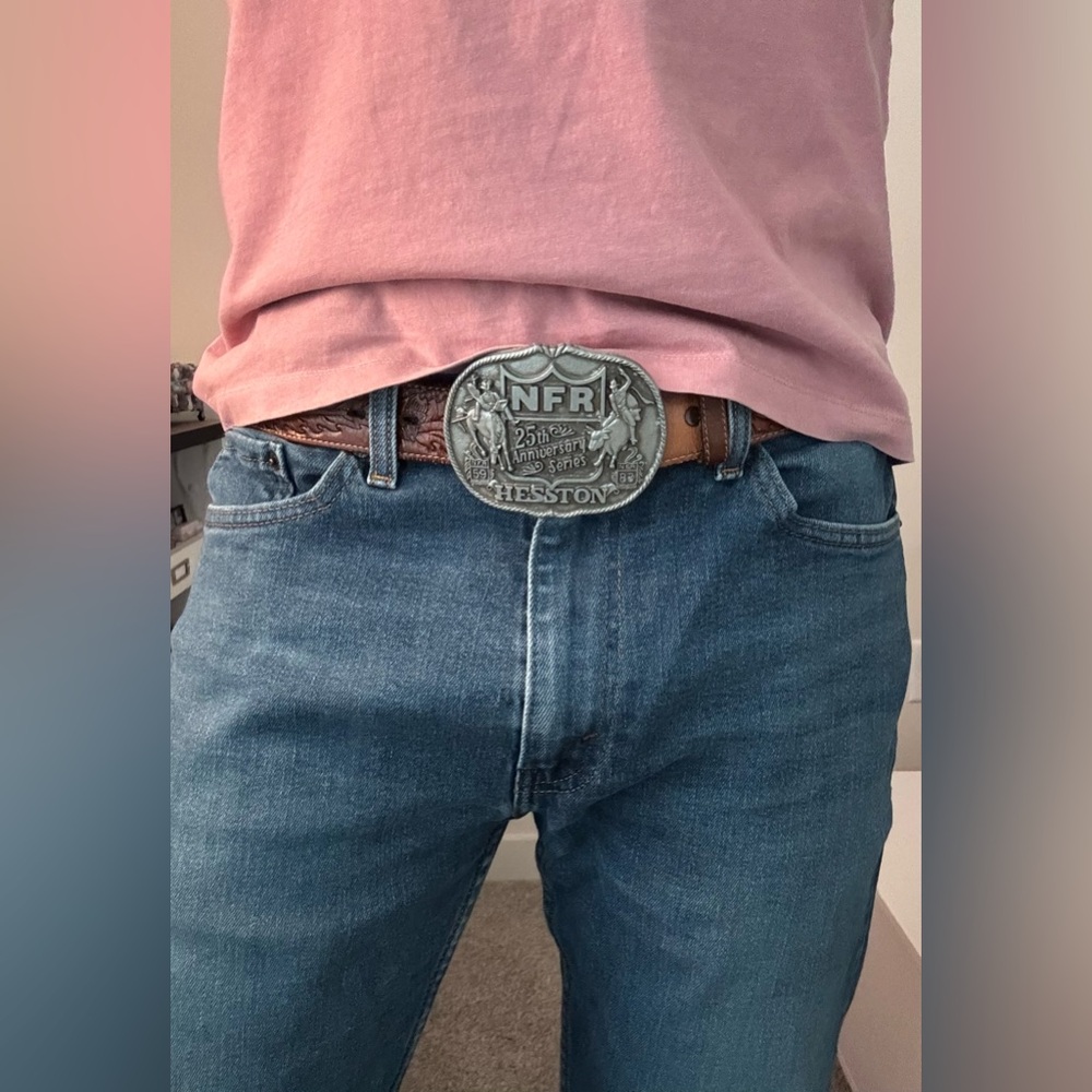 Hesston NFR 25th Anniversary Belt Buckle - Picture 2 of 14